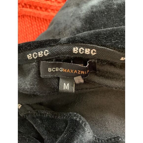 VTG Y2K BCBG MaxAzria Black Velour Rhinestone Track Suit L Hoodie Juicy Heart Lo - Picture 14 of 16